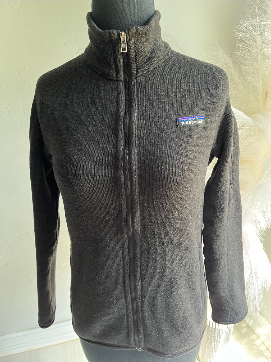 Patagonia Dark Gray Full-Zip Microfleece Jacket